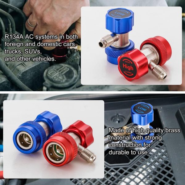 Tigbear R134A Quick Coupler Brass Tee Adapter-3