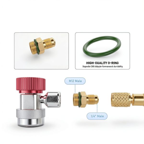 KOOPOOL R134A Refrigerant Quick Coupler Adapter-4