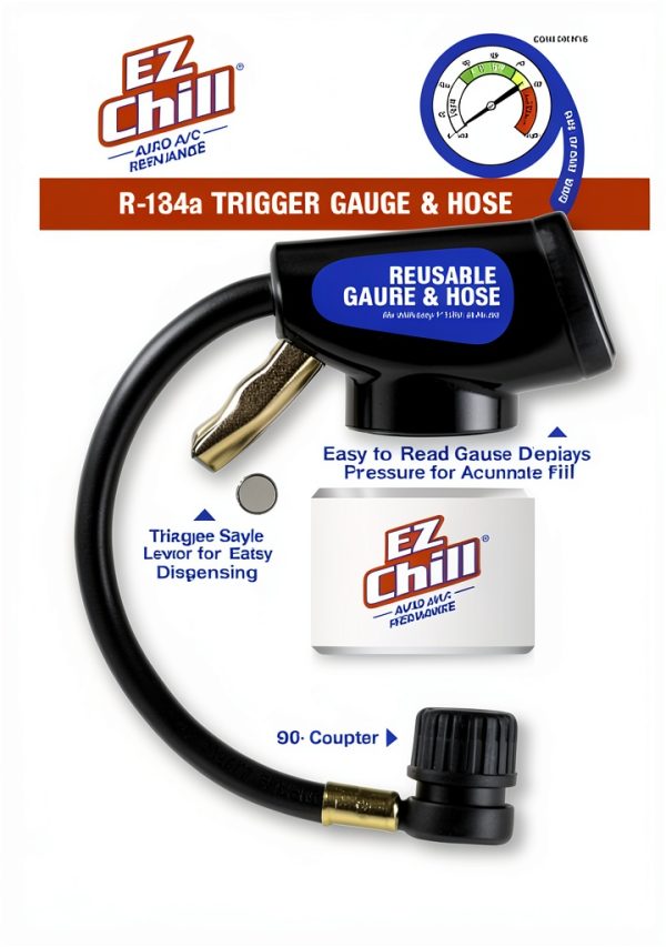 A/C Pro EZ Chill R-134a Gauge & Hose Kit-1