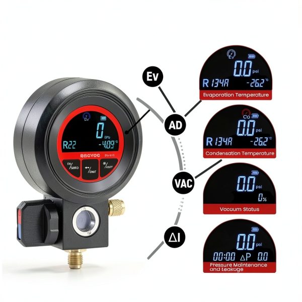 Digital HVAC Gauge by Rogvoc for HVAC Technicians-1
