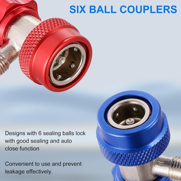 Tigbear R134A Quick Coupler Brass Tee Adapter-2